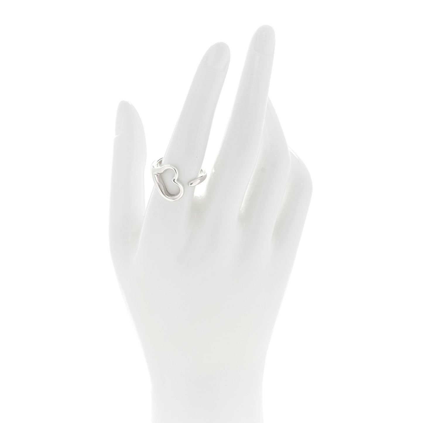 Sterling Silver Elsa Peretti Open Heart Ring 56 7.75