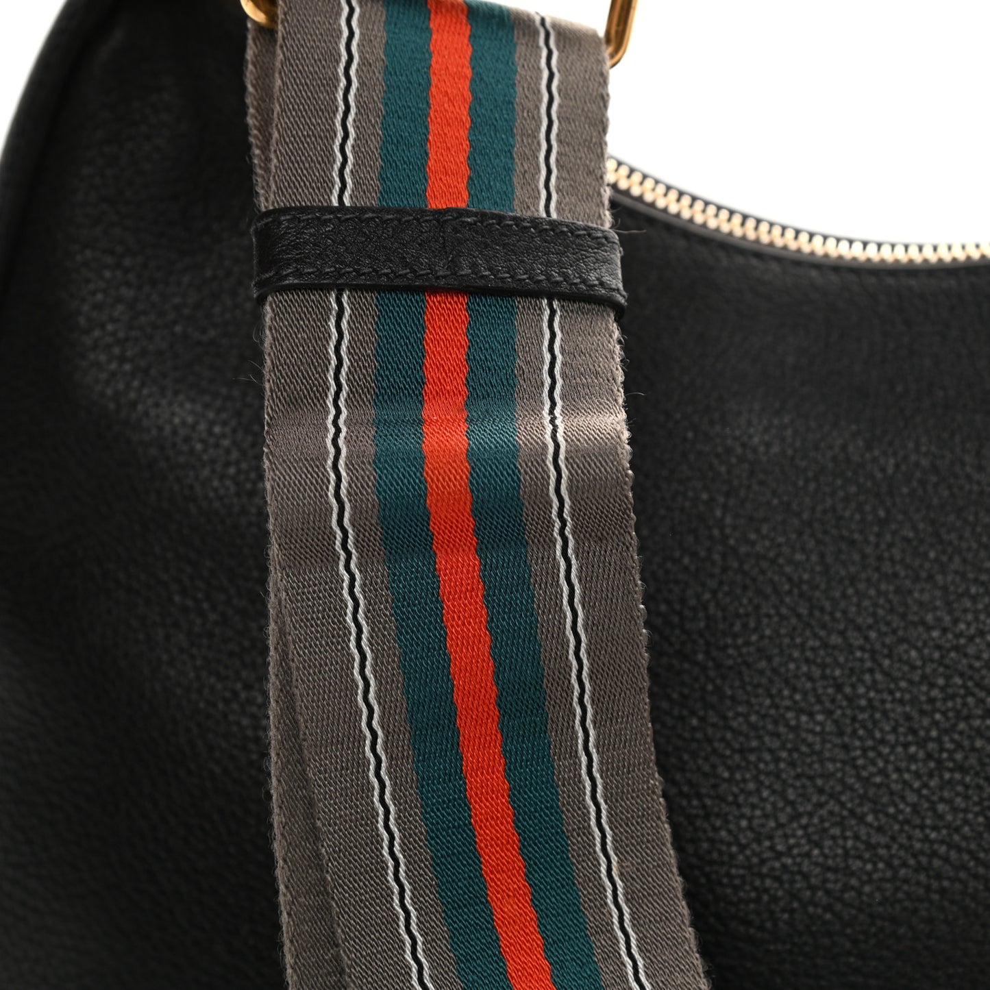 Vitello Phenix Zippered Messenger Hobo Black