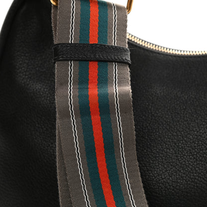 Prada Vitello Phenix Zippered Messenger Hobo Black 13 of 13