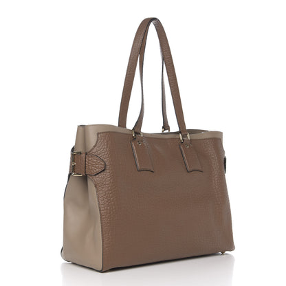 Burberry Heritage Grain Smooth Calfskin Large Clarborough Tote Sepia Brown Honey 2 of 13