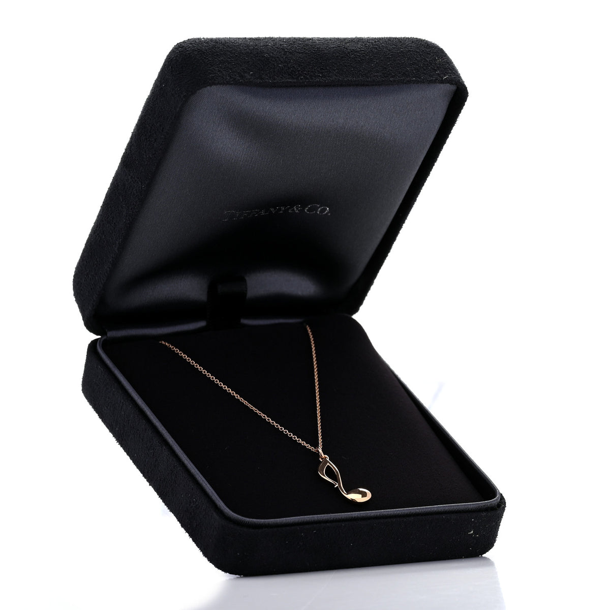 Tiffany 18K Rose Gold Paloma Picasso Graffiti Music Note Pendant Necklace 6 of 6