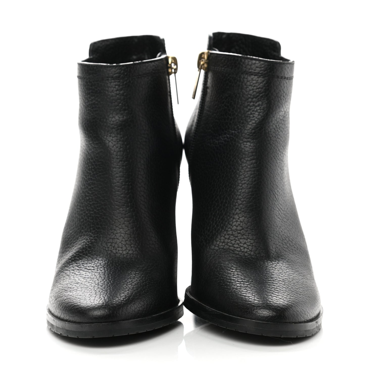 Grainy Calfskin Hart Ankle Boots 35.5 Black