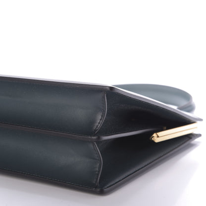 Celine Box Calfskin Medium Clasp Bag Dark Green 7 of 9