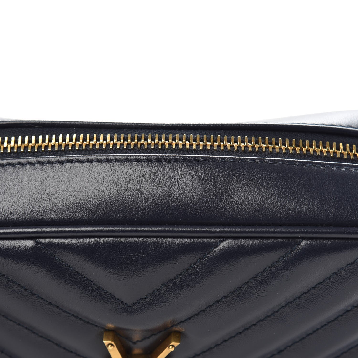 Saint Laurent Calfskin Matelasse Monogram Lou Camera Bag Navy 9 of 9
