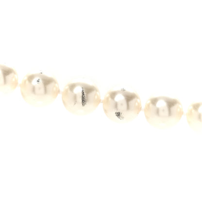 Chanel Crystal Pearl CC Long Necklace Gold 5 of 6