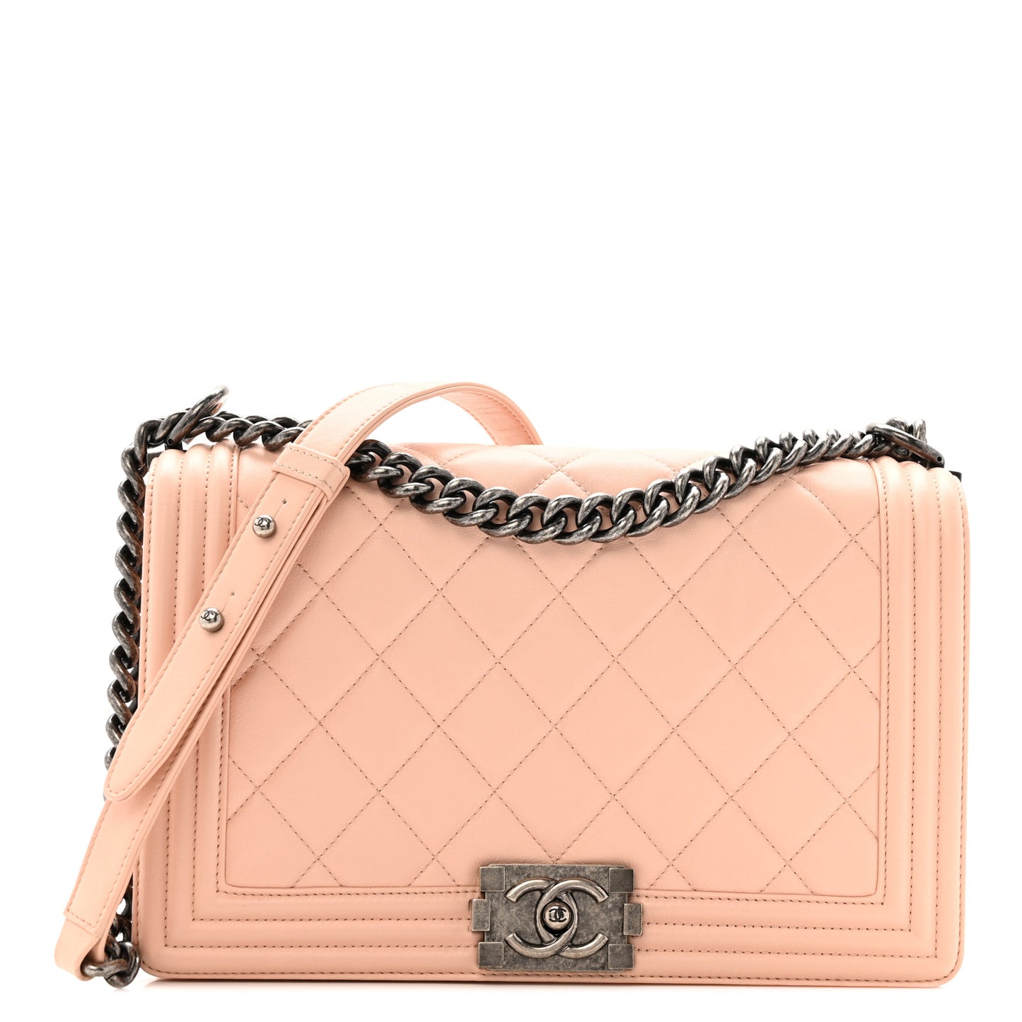 Calfskin New Medium Boy Flap Pink