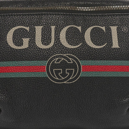 Gucci Grained Calfskin Logo Belt Bag Black 8 of 10