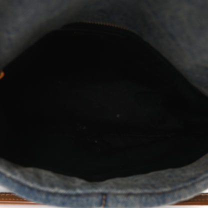 Saint Laurent Denim Quilted Small Loulou Puffer Monogram Chain Satchel Blue Cinnamon 5 of 10