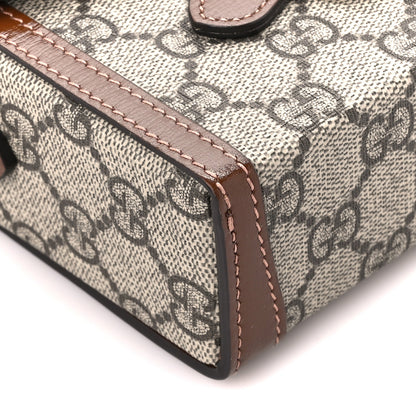 Gucci GG Supreme Monogram Mini Horsebit 1955 Shoulder Bag Beige Brown Sugar 9 of 10