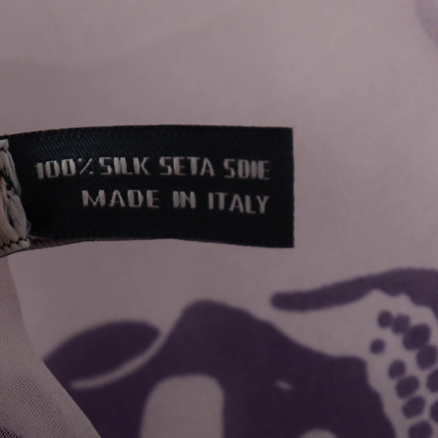 Silk Chiffon Skull Scarf Blue