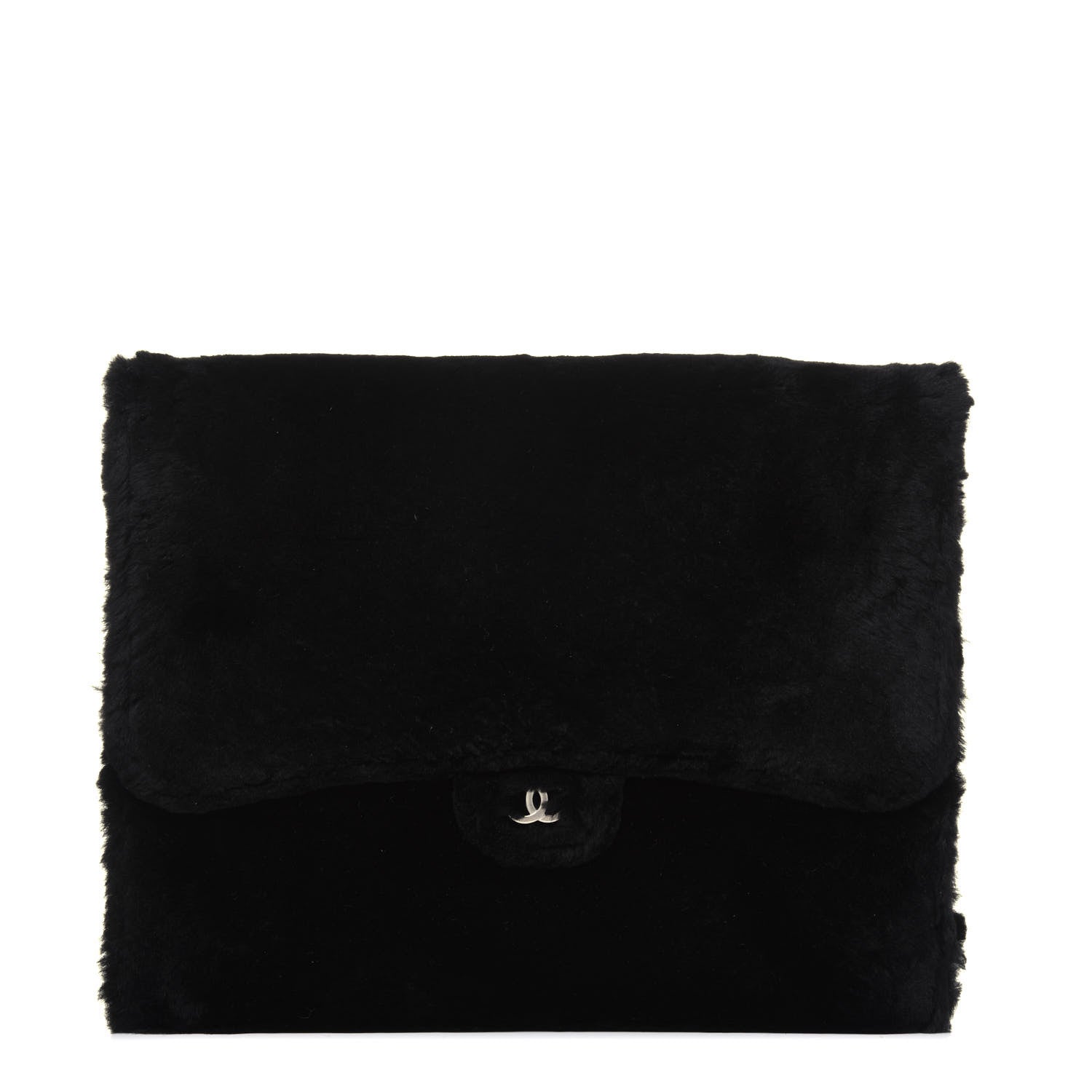 Chanel Rabbit Fur iPad Case Black 1 of 12