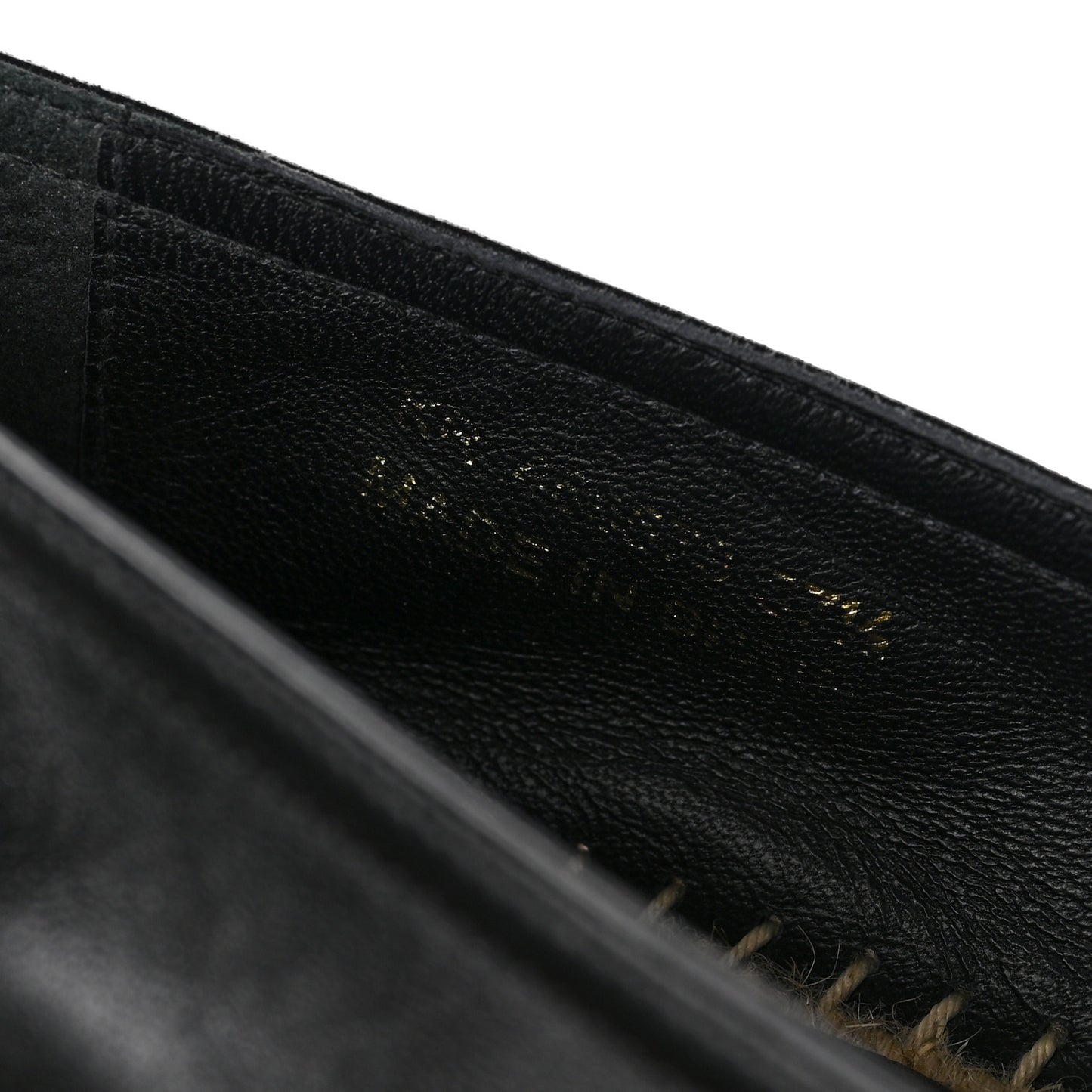 Lambskin Monogram Espadrilles 37.5 Black