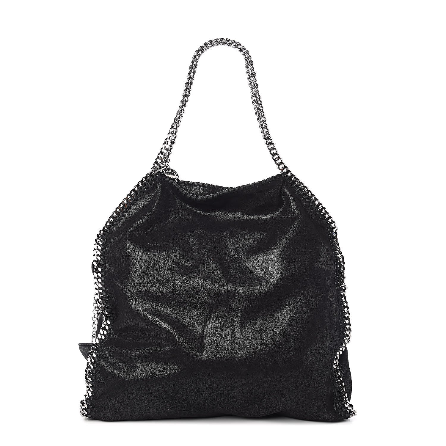 Stella McCartney Shaggy Deer Big Falabella Tote Black 3 of 10