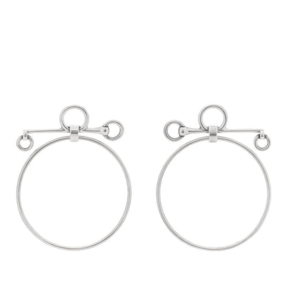Hermes Sterling Silver Loop Earrings 1 of 4
