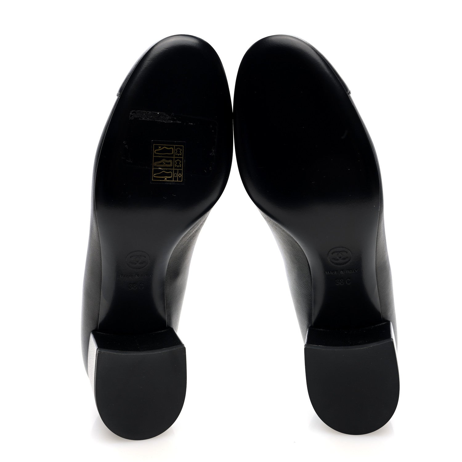 Chanel Lambskin Cap Toe Mary Jane Pumps 38 Black 6 of 9