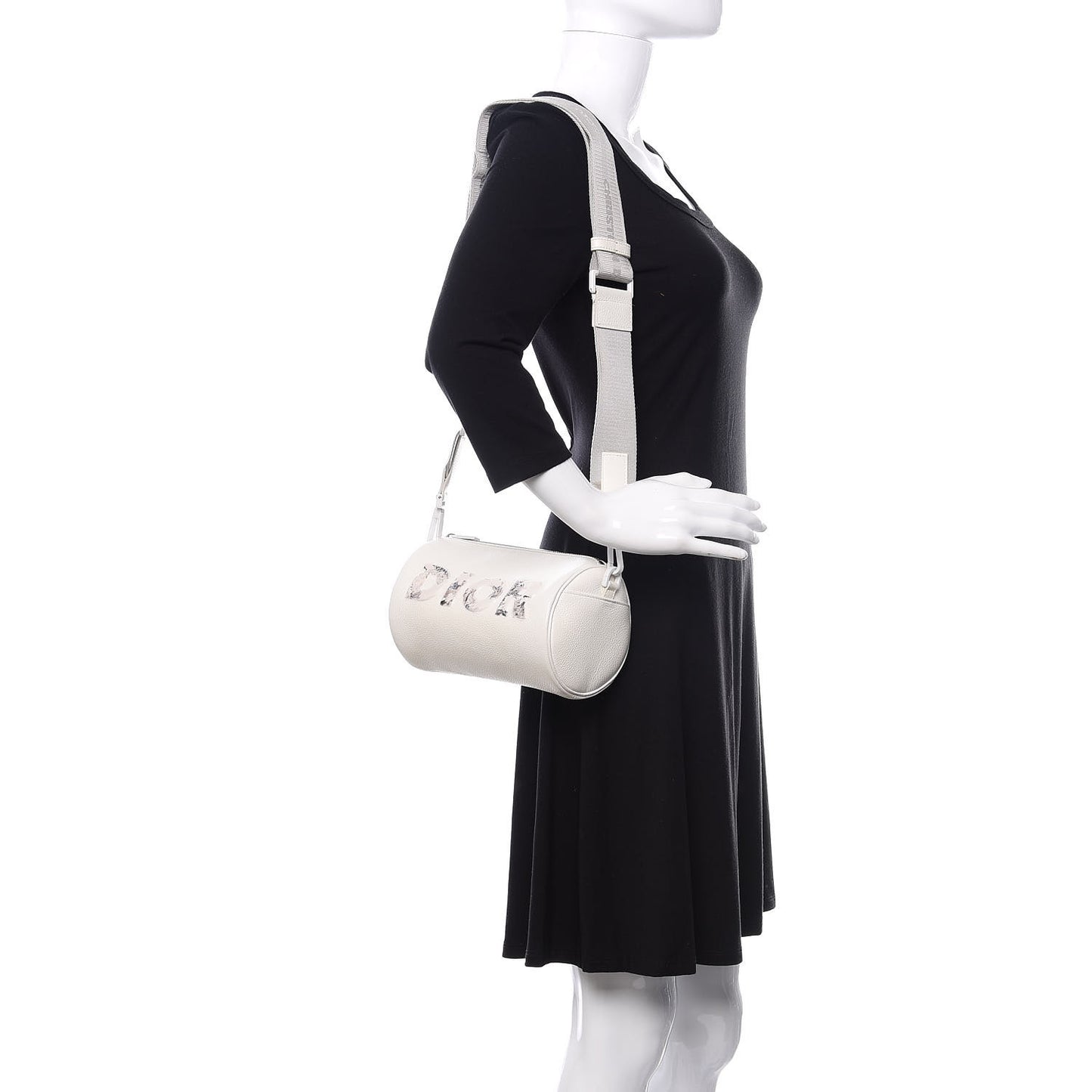 X DANIEL ARSHAM Grained Calfskin Mens Roller Bag White