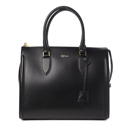 Alexander McQueen Calfskin Zip Up Heroine Tote Black 1 of 9