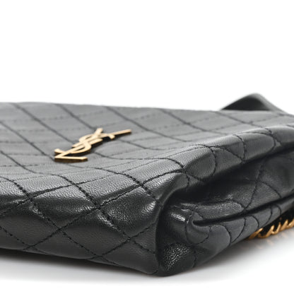 Saint Laurent Lambskin Quilted Gaby Zipped Pouch Black 10 of 11