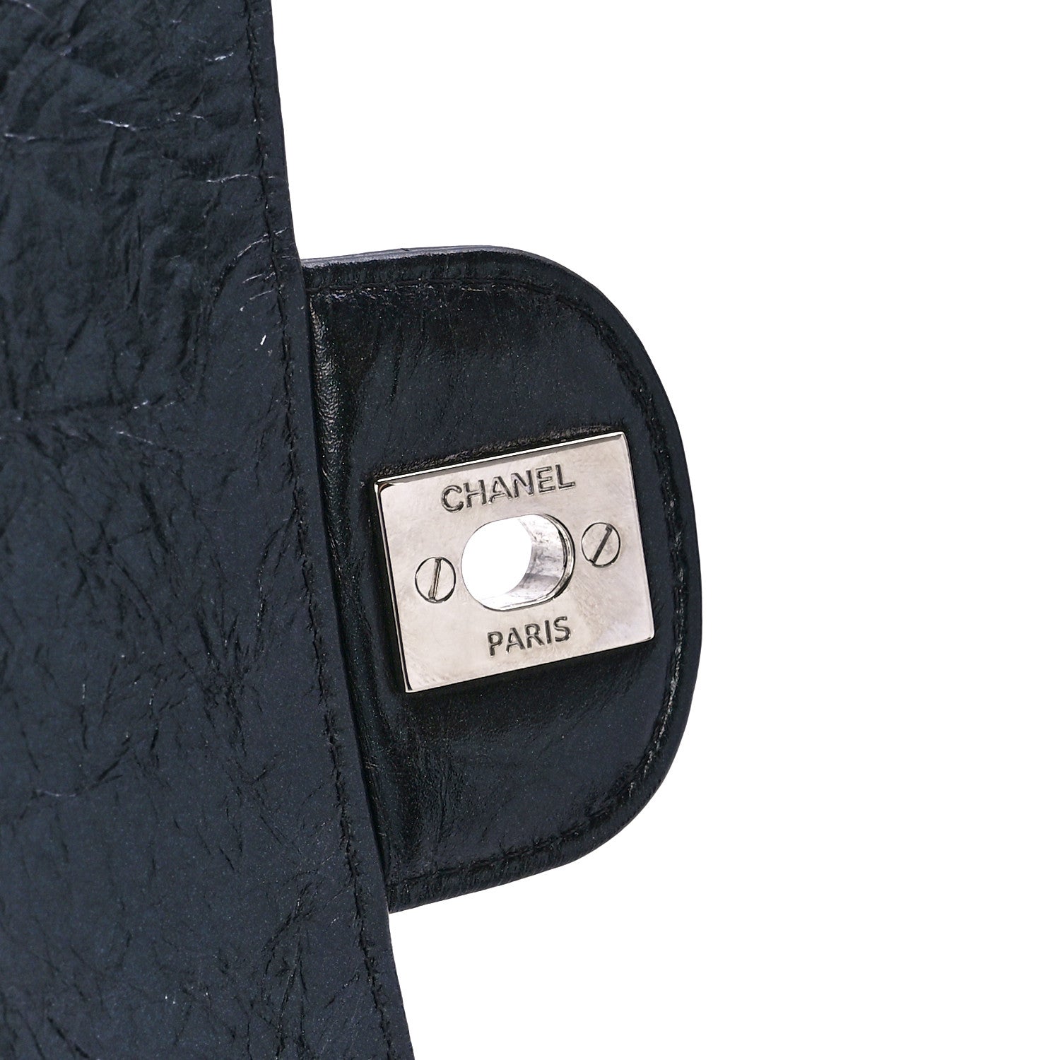 Chanel Iridescent Crumpled Calfskin Quilted Mini Rectangular Flap Black 7 of 12