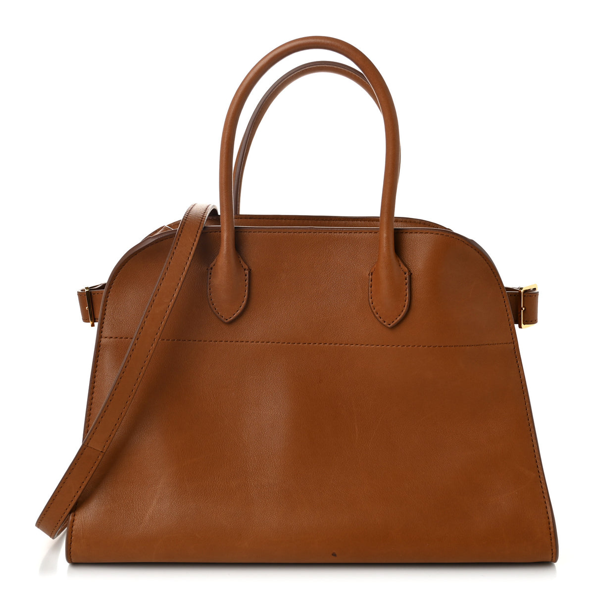 The Row Polished Saddle Calfskin Soft Margaux 12 Cuir 1 of 10