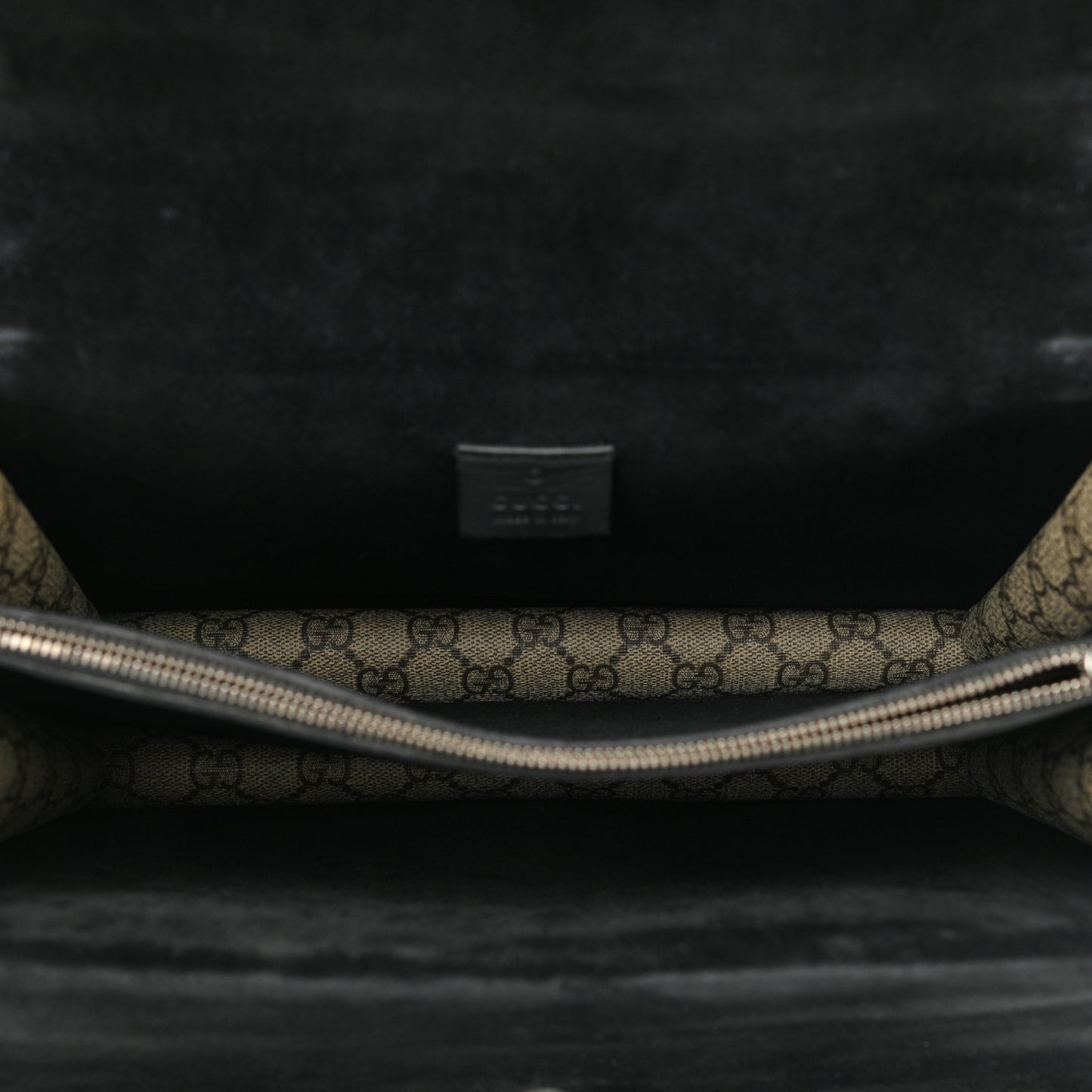 GG Supreme Monogram Medium Dionysus Shoulder Bag Black
