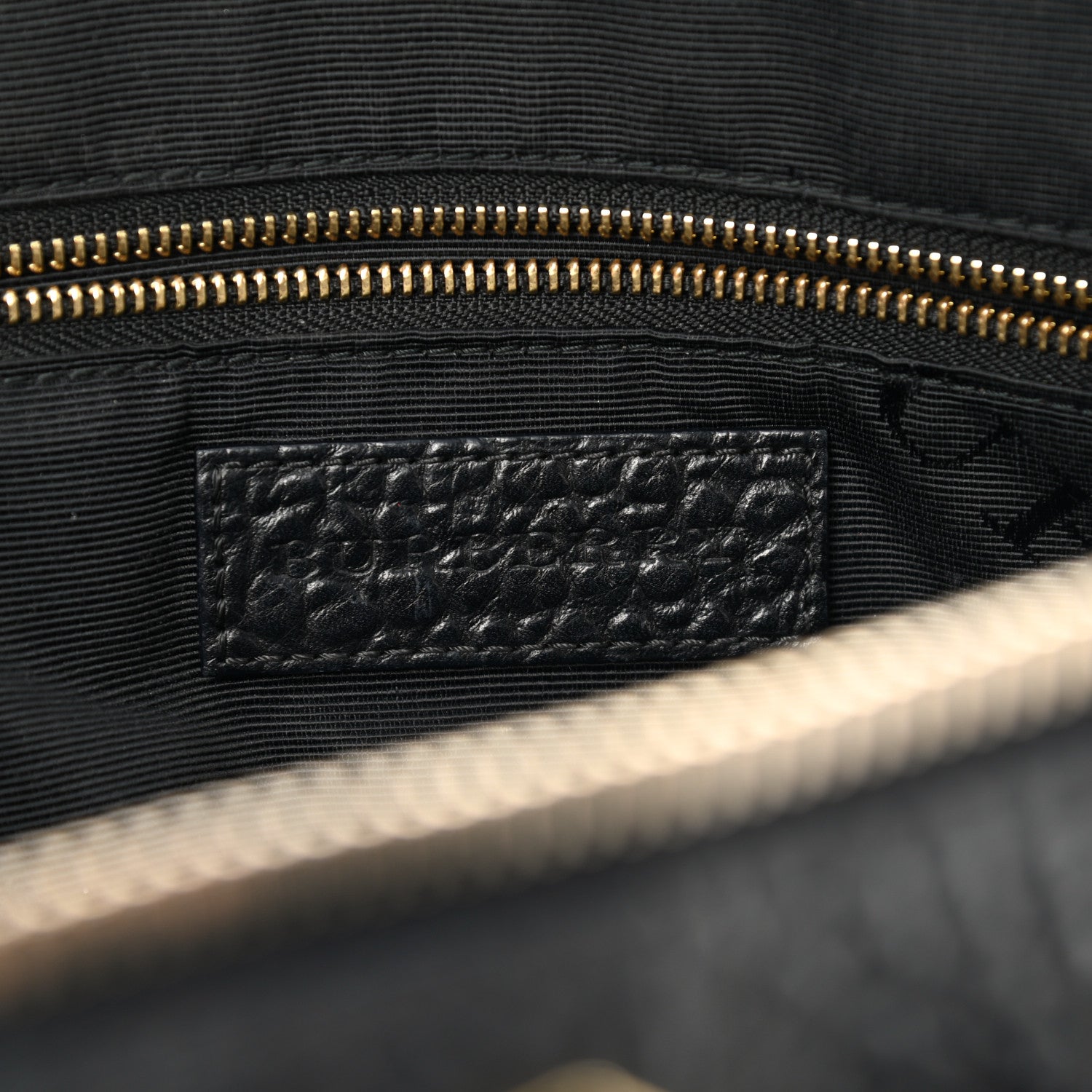 Burberry Heritage Grain Check Embossed Small Orchard Bowling Bag Black 5 of 14