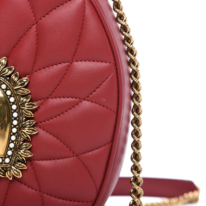 Dolce & Gabbana Calfskin Devotion Heart Zip Crossbody Bag Red 11 of 12