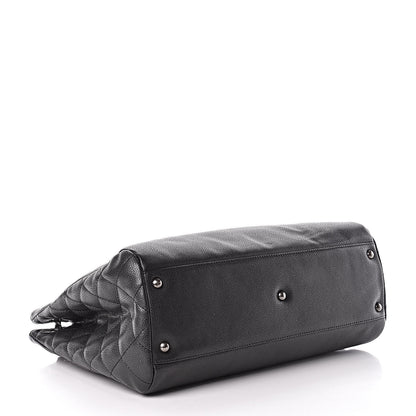 Chanel Metallic Grained Calfskin Woven Chain Large Shopping Bag Black 4 of 10