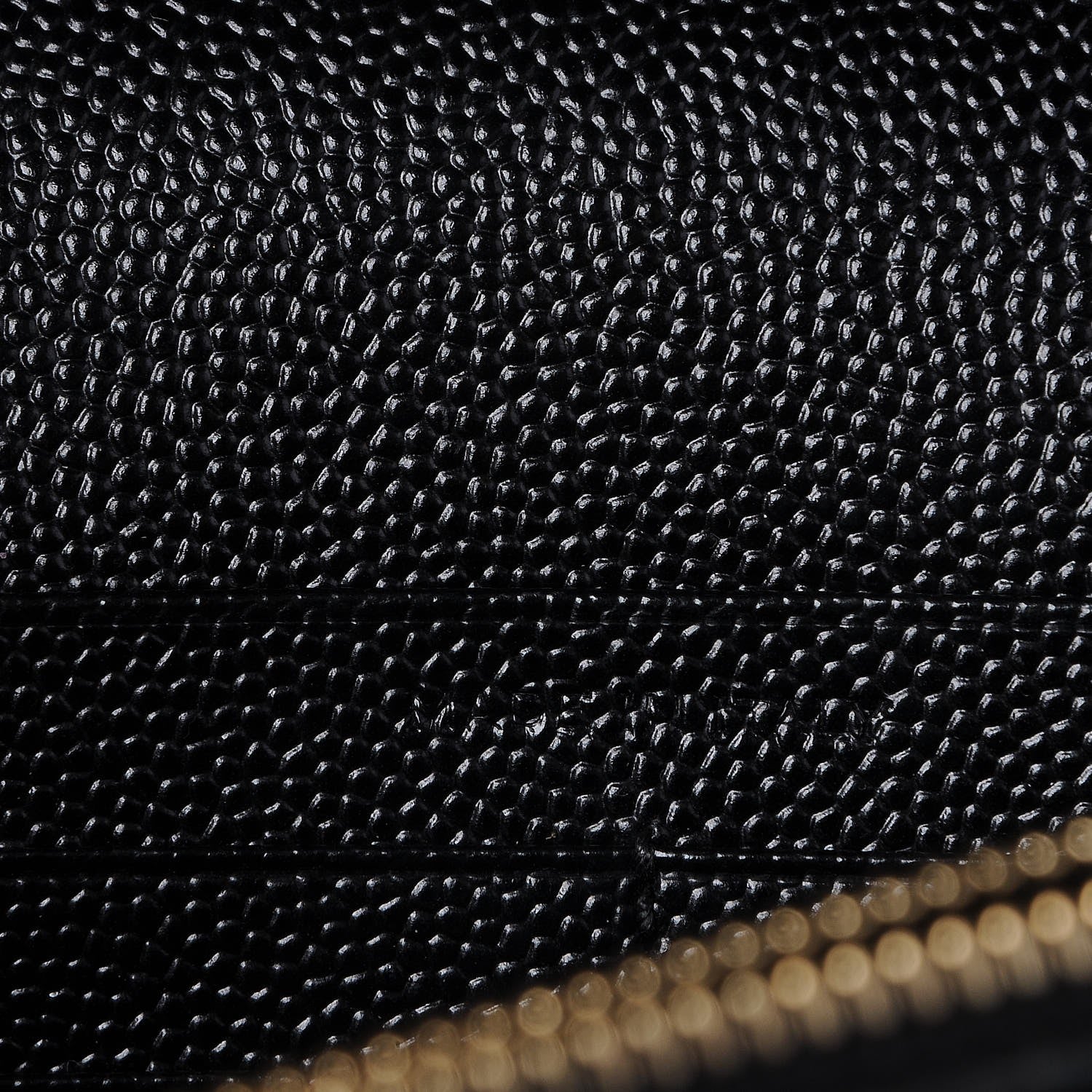 Saint Laurent Grain De Poudre Matelasse Chevron Monogram Chain Wallet Black 8 of 10