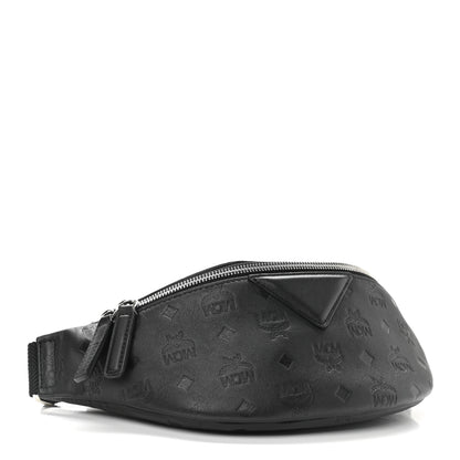 MCM Calfskin Ottomar Monogram Fursten Belt Bag Black 4 of 9