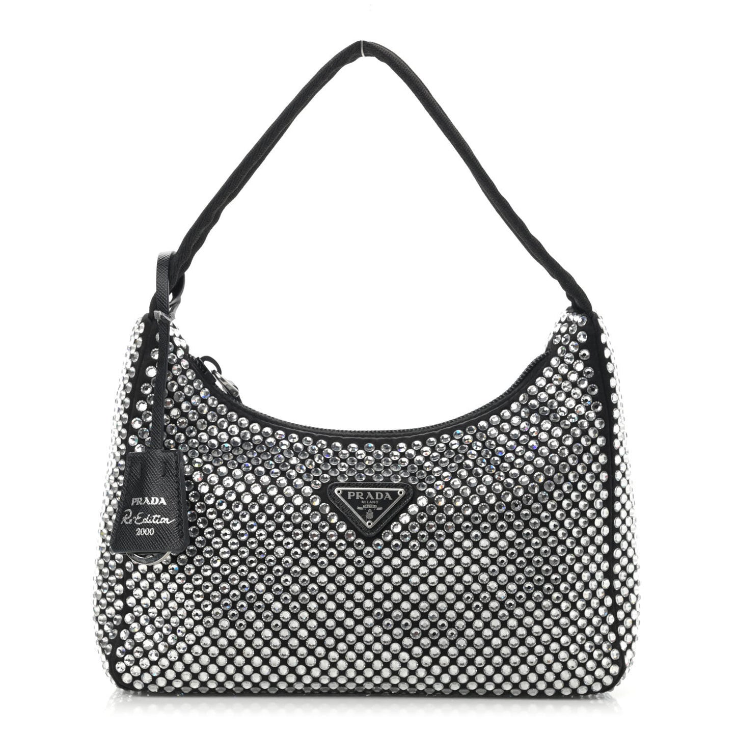 Satin Crystal Mini Re-Edition 2000 Bag Cristal