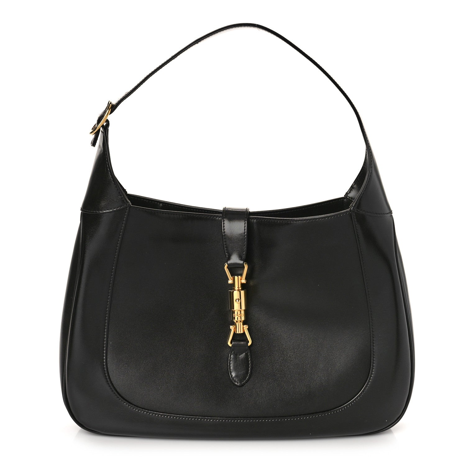 Gucci Boarded Dyana Lux Calfskin Medium Jackie 1961 Hobo Black 1 of 9