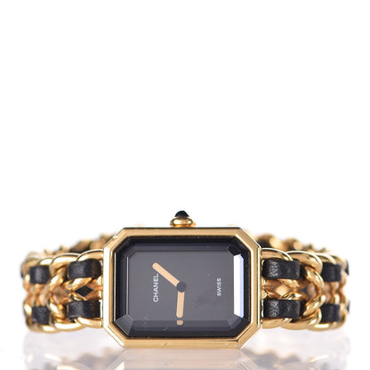 Chanel Stainless Steel Lambskin 20mm Chain Premiere Quartz Watch Gold L 3 of 14