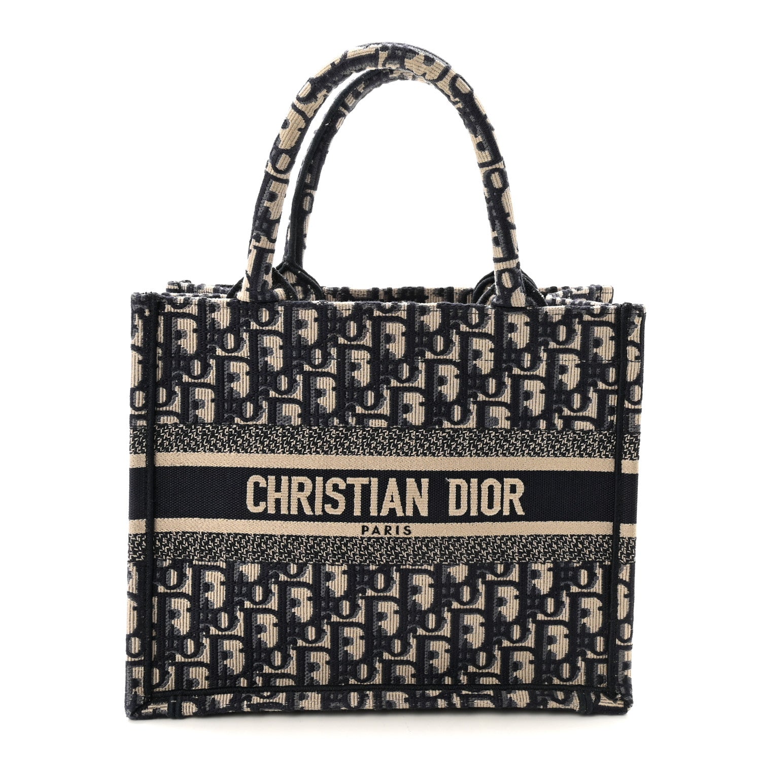 Christian Dior Oblique Small Book Tote Blue Multicolor 1 of 10