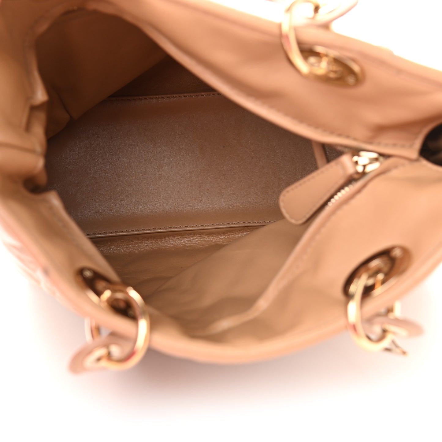Lambskin Cannage Dior Tote Beige