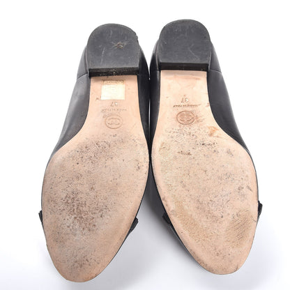 Chanel Lambskin Patent Cap Toe Elastic Ballet Flats 37 Black 11 of 12