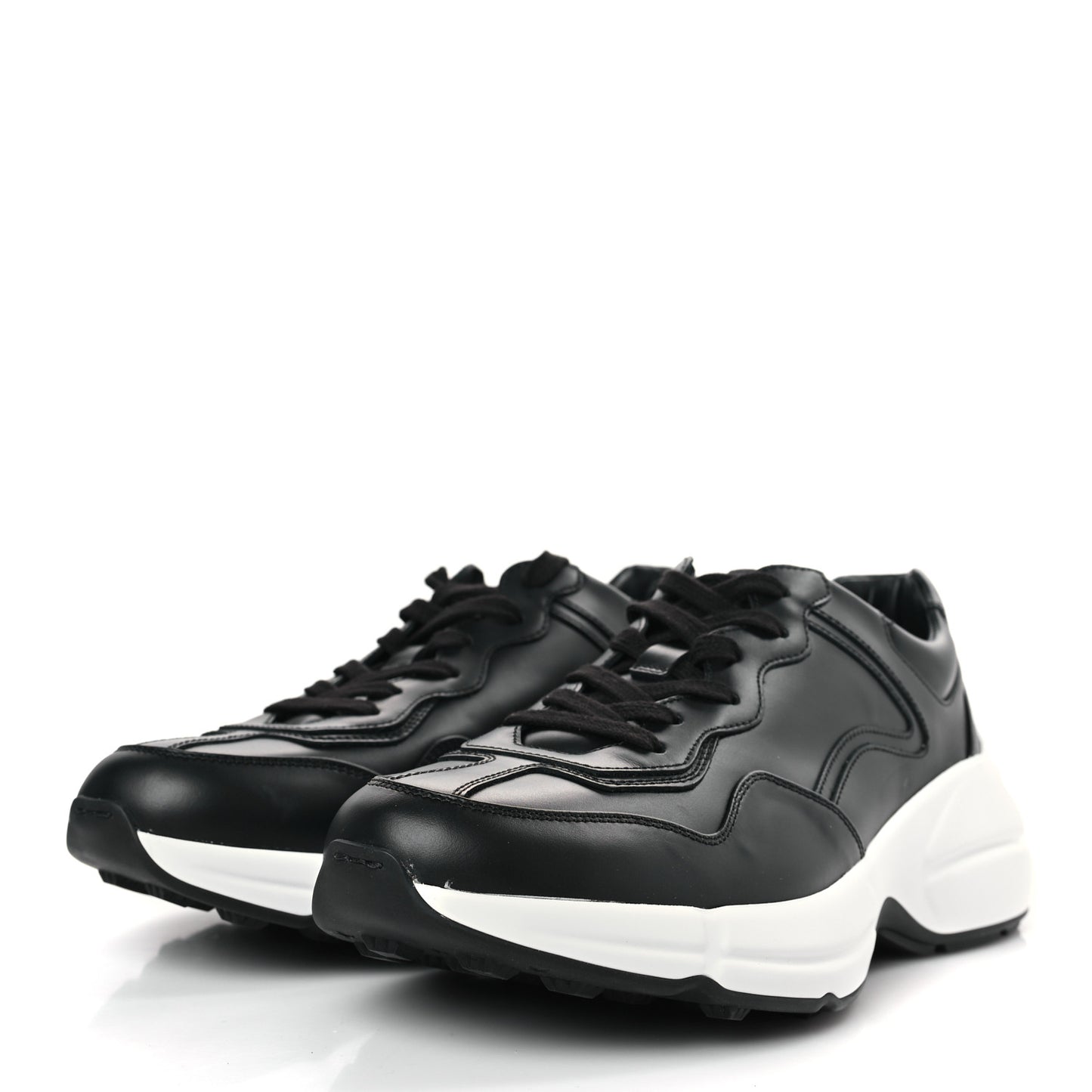 Apollo Calfskin Mens Rhyton Sneakers 7.5 Black
