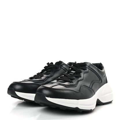 Gucci Apollo Calfskin Mens Rhyton Sneakers 7.5 Black 3 of 8