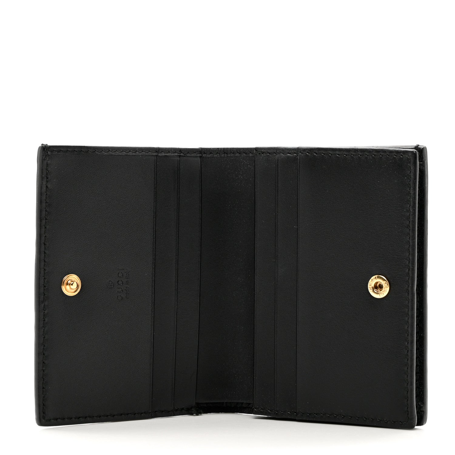 Gucci Guccissima Card Case Wallet Black 6 of 8