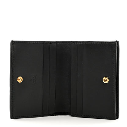 Gucci Guccissima Card Case Wallet Black 6 of 8