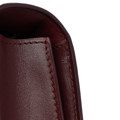 Celine Box Calfskin Small Classic Box Flap Bag Burgundy 10 of 11