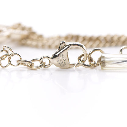 Chanel Resin Crystal CC Chain Camellia Bracelet Gold 4 of 5