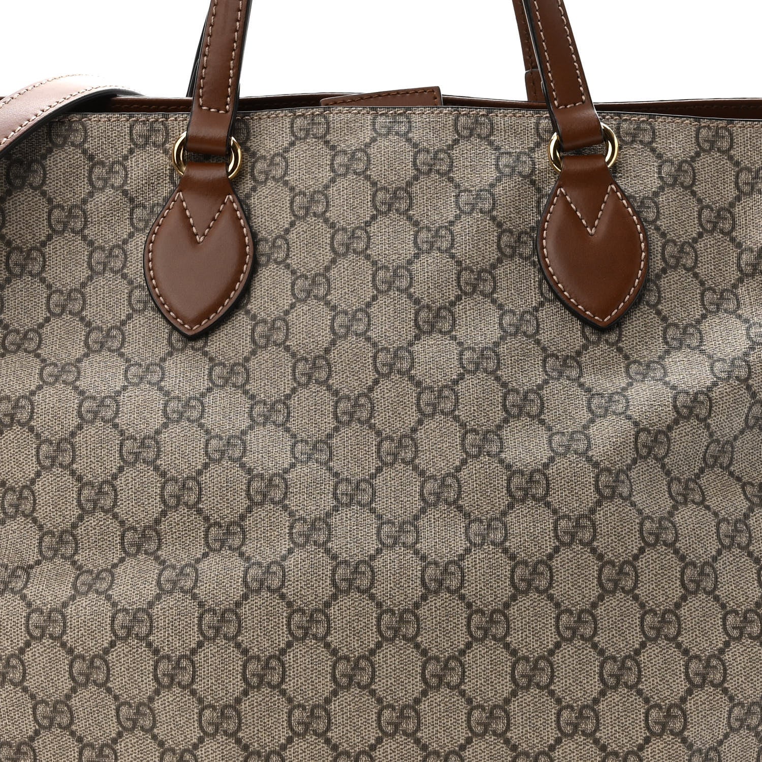Gucci Soft GG Supreme Monogram Medium Crossbody Tote Beige Cuir 8 of 10