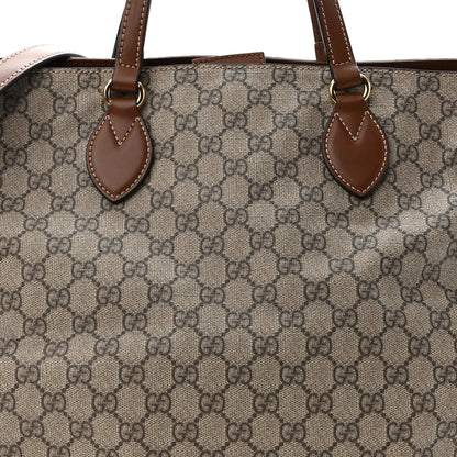 Gucci Soft GG Supreme Monogram Medium Crossbody Tote Beige Cuir 8 of 10