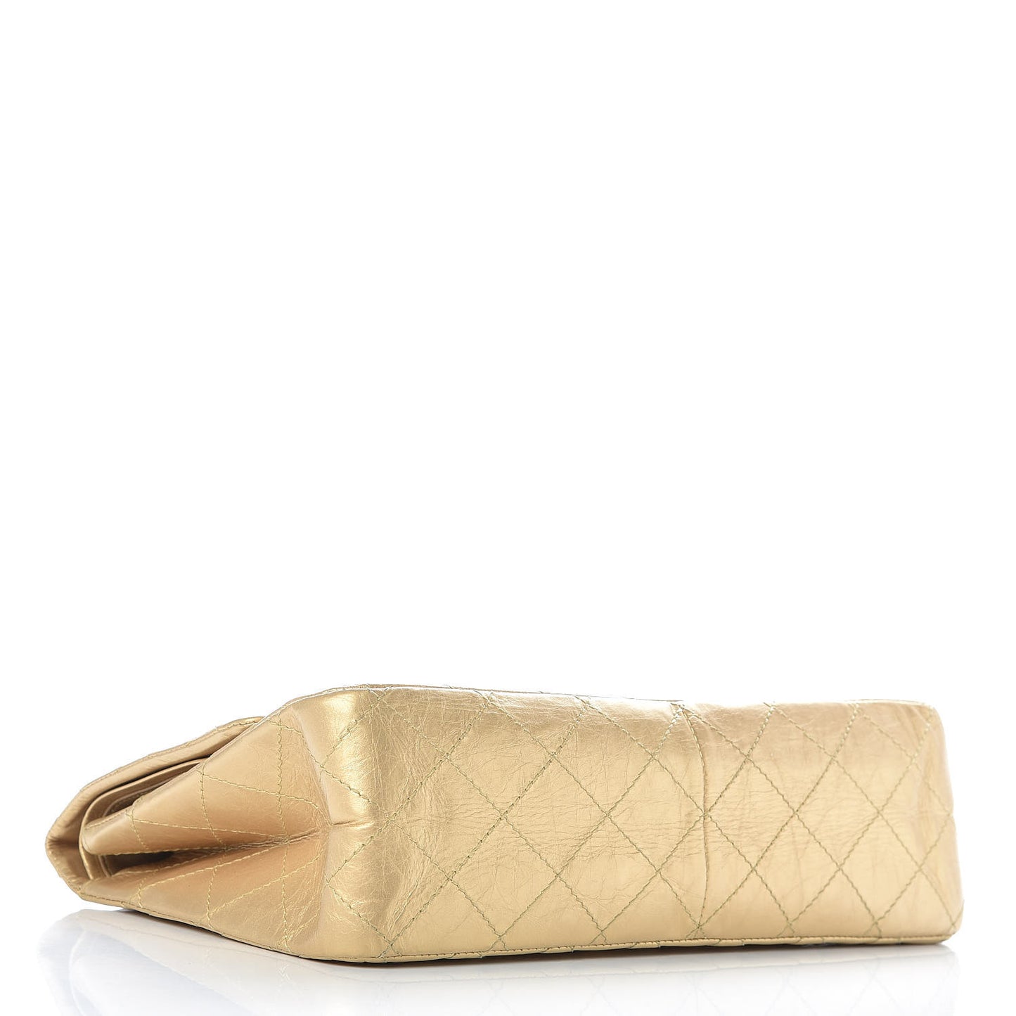Metallic Aged Calfskin Quilted 2.55 Reissue 227 Flap Gold