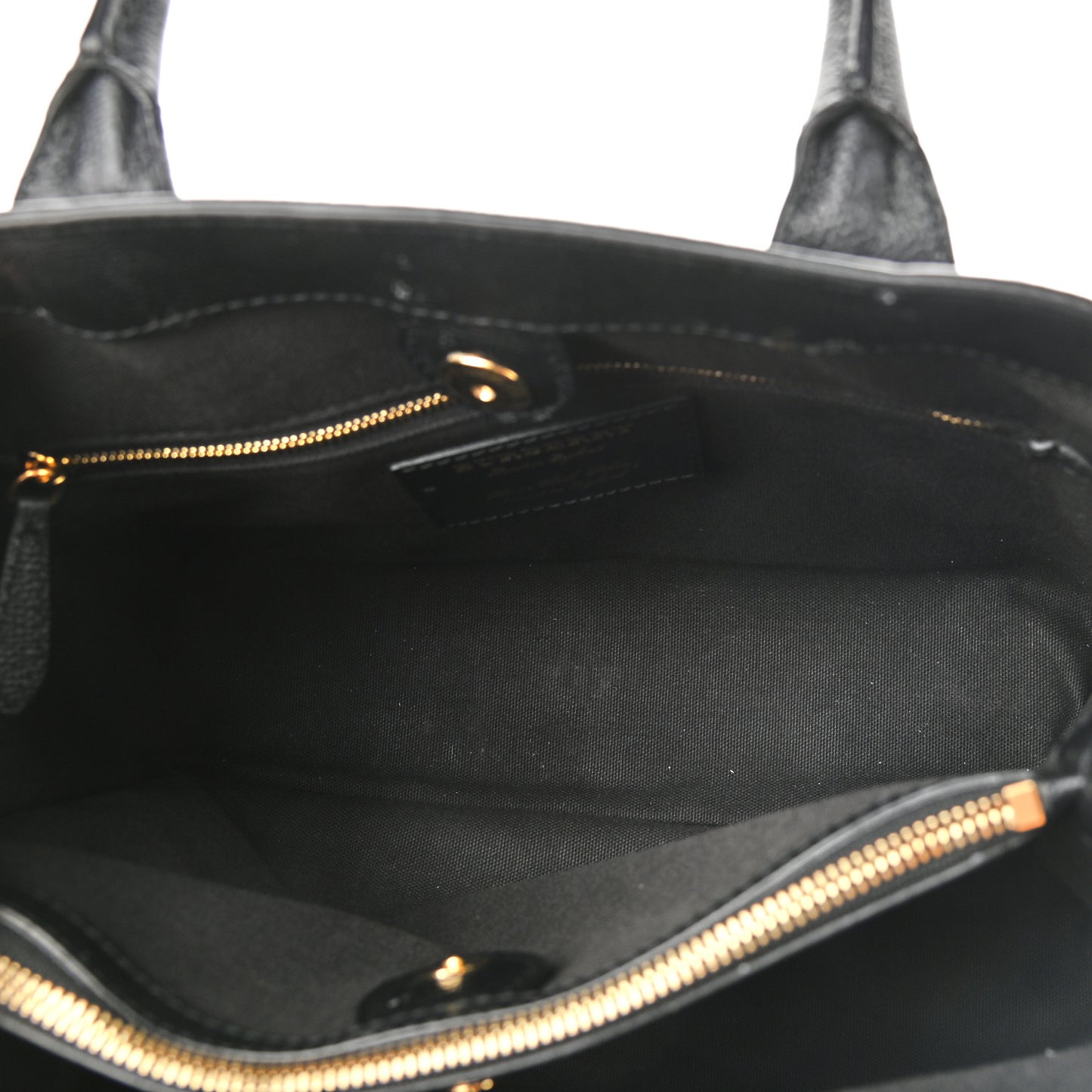 Grainy Calfskin House Check Medium Banner Tote Black