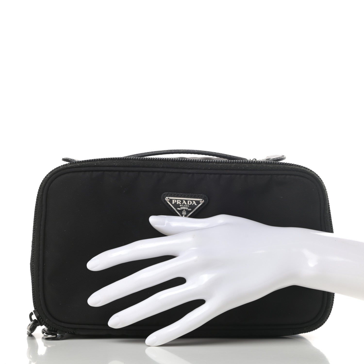 Prada Nylon Vela Cosmetic Pouch Black 2 of 12