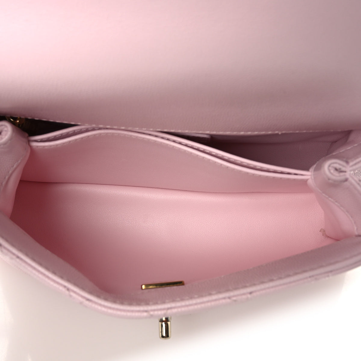 Caviar Quilted Mini Coco Handle Flap Light Pink
