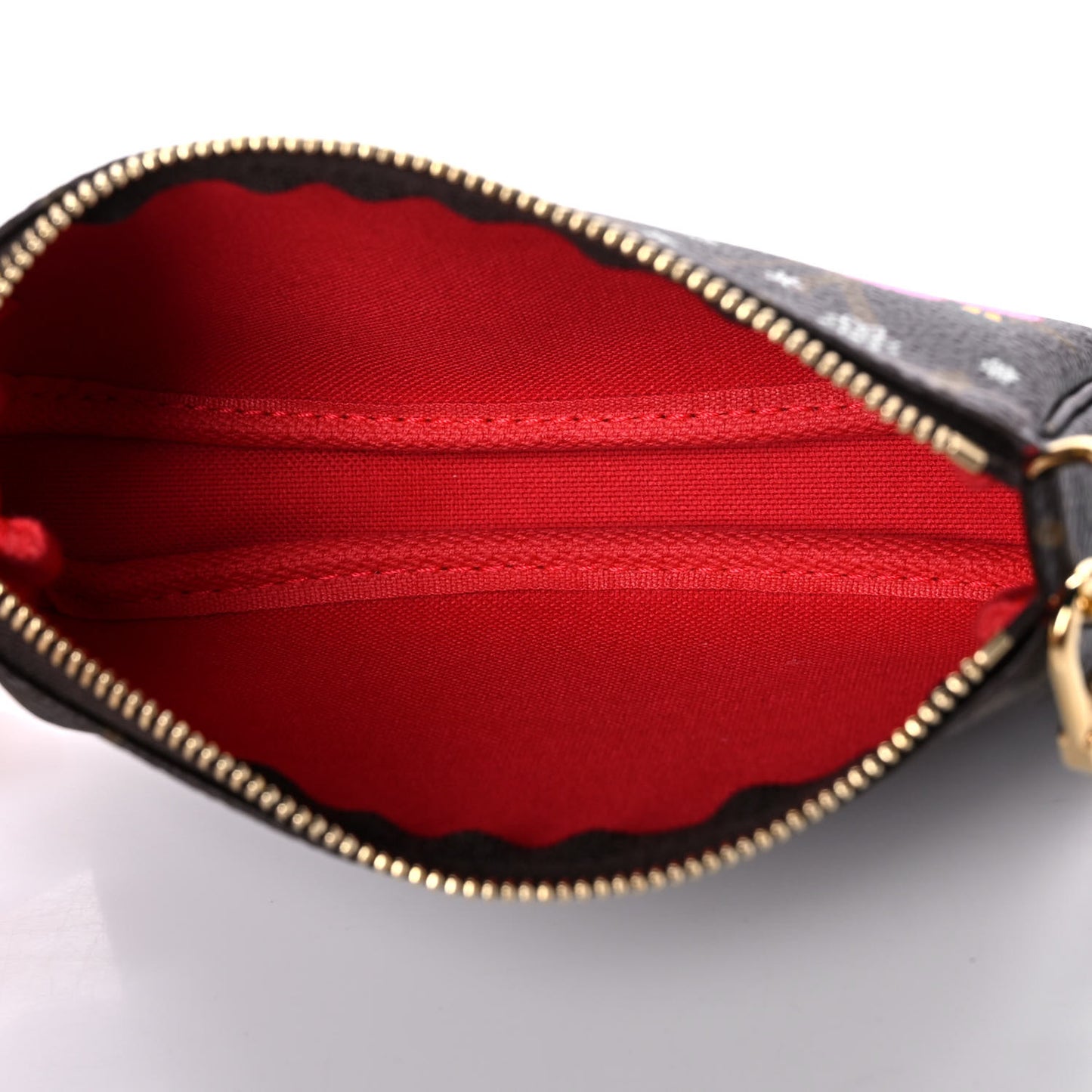 Monogram 2021 Christmas Animation London Mini Pochette Accessories Red