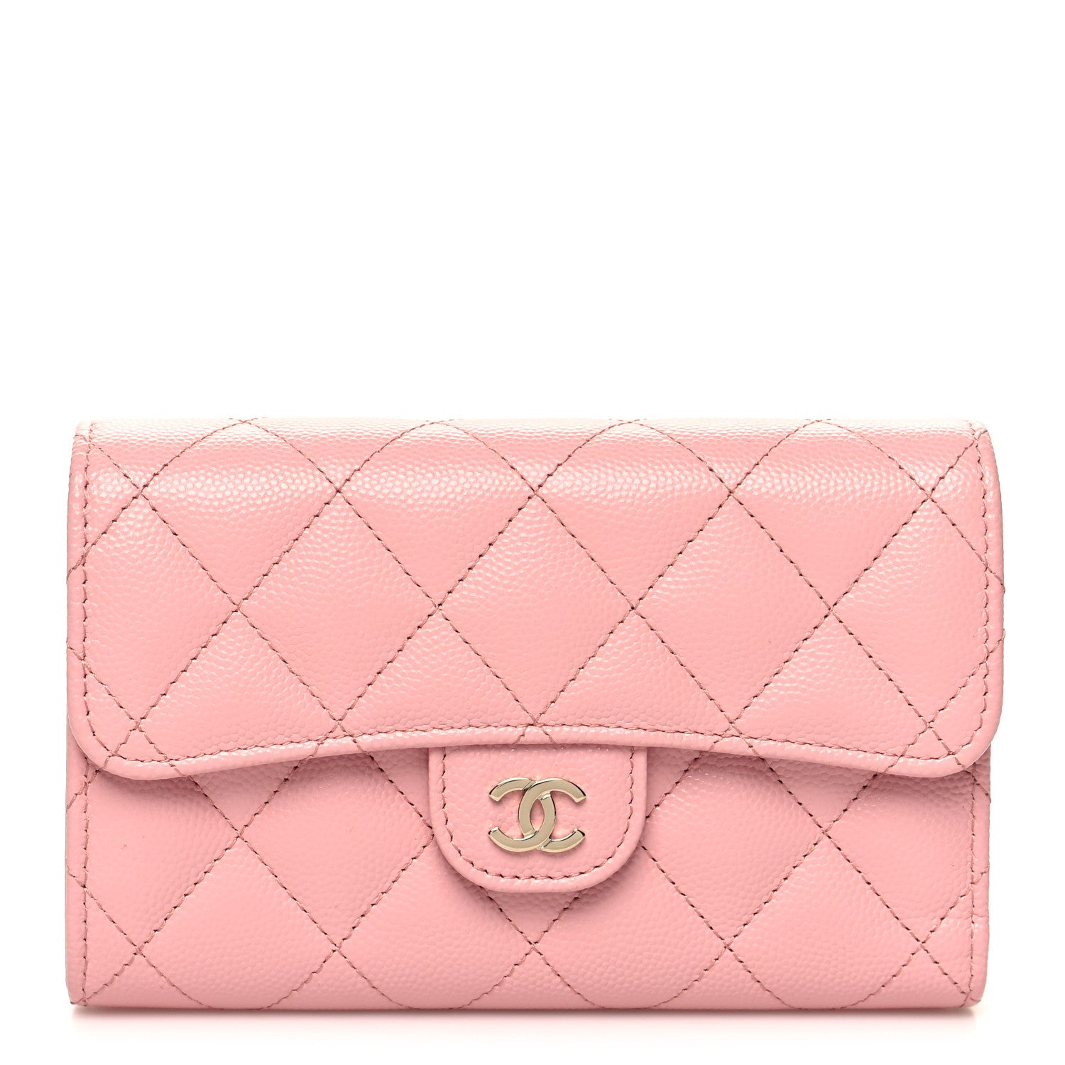 Chanel Caviar Quilted Medium Flap Wallet Pink 1 of 11